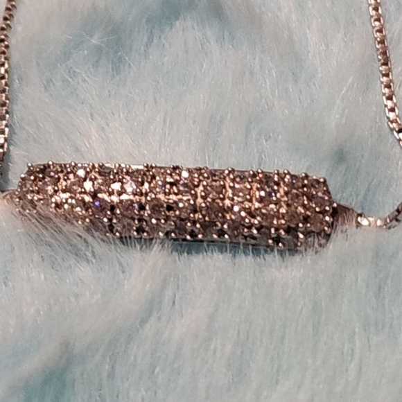 CZ sterling silver slide bar bracelet - Picture 2 of 7